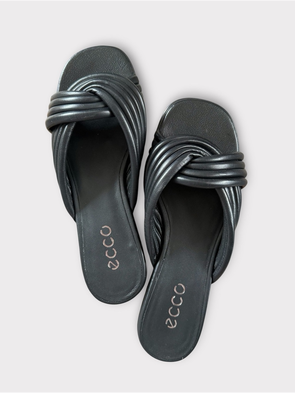 ECCO Women's Sculpted Alba 25 Slides Sandals Slip-On Black With Box